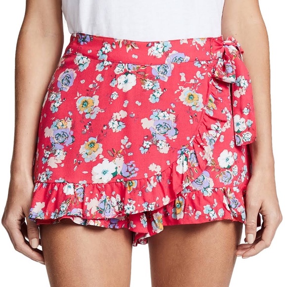 Free People Flirting Fleurs Ruffle mini skort - Picture 4 of 10